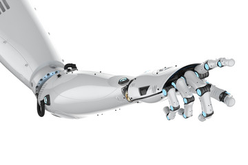 cyborg arm isolated