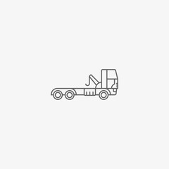 wrecker truck vector icon