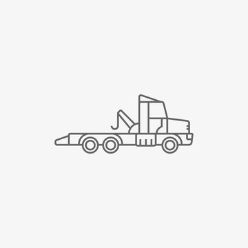 wrecker truck vector icon