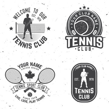 Tennis club. Vector illustration.