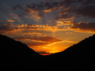 coucher de soleil en svanétie