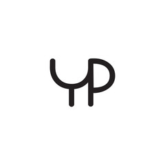 initial letter rounded logo modern