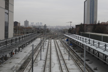 Fototapeta na wymiar Ankara Train Station Construction on 27 January 2018 in Ankara, Turkey