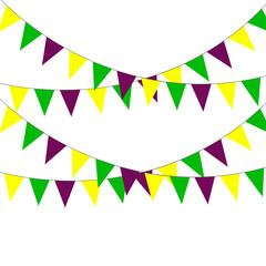 Fototapeta premium Background of flags for the holiday of Mardi Gras