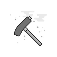 Allen key icon in flat outlined grayscale style. Vector illustration.