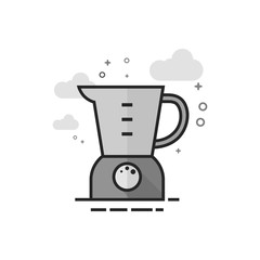 Juicer icon in flat outlined grayscale style. Vector illustration.