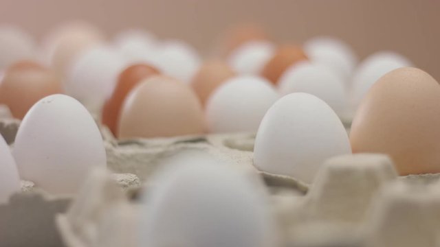 many chiken eggs on the table closeup