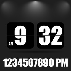 Flip Countdown timer. Flat vector business sign