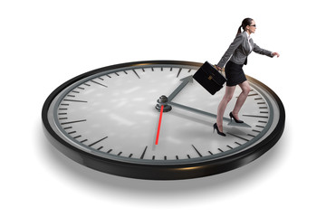 Businesswoman in time management concept