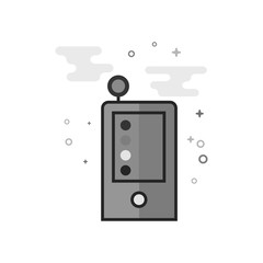 Color calibration icon in flat outlined grayscale style. Vector illustration.