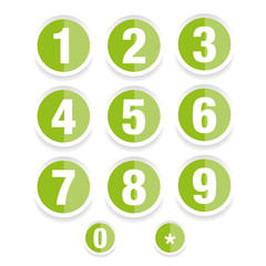 Obraz premium Number set vector label
