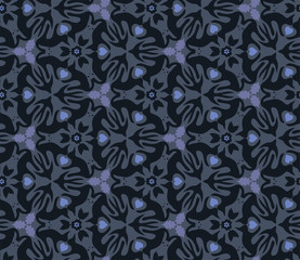 Ornamental bird and fish texture in Escher style