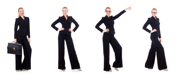 Businesswoman isolated on the white