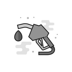 Gas dispenser icon in flat outlined grayscale style. Vector illustration.