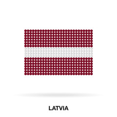 Latvia flag. Bubbles flag. European country. modern style