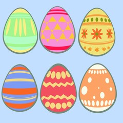 multi-colored easter eggs