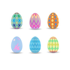 Set of colorful easter eggs