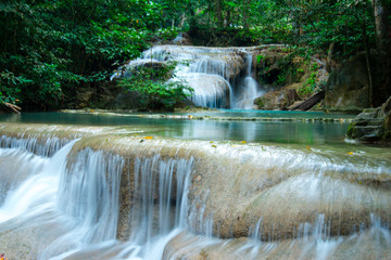 Erawan waterfall in Kanchanaburi Thailand