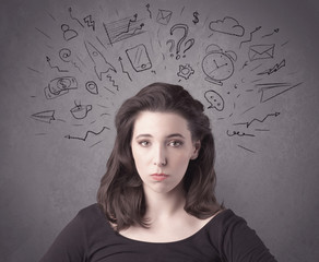 girl with funny facial expression