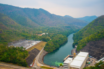 Srinagarind dam in Thailand National Palk