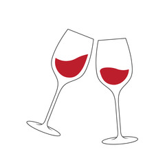 Two glasses of red wine