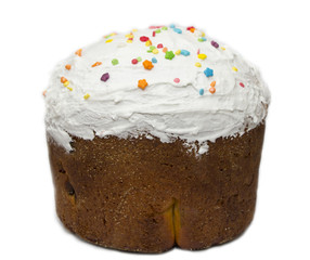 Easter cake isolated on white.Easter background