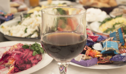 Obraz na płótnie Canvas glass with red wine