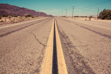 Papier Peint photo autocollant Route 66 Route 66 en Californie, style rétro
