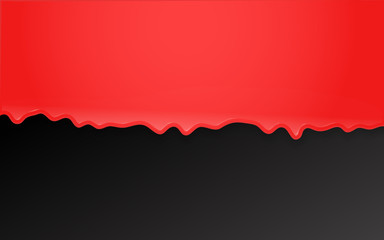 Red liquid paint background. Abstract vector background