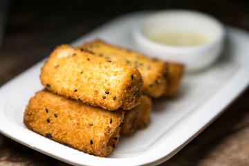 chinese foof in the plate