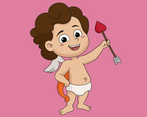 Cupid welcome to valentine day.