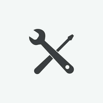 Wrench & Screwdriver Vector Icon