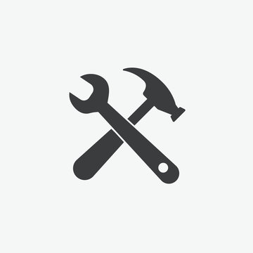Wrench & Hammer Vector Icon