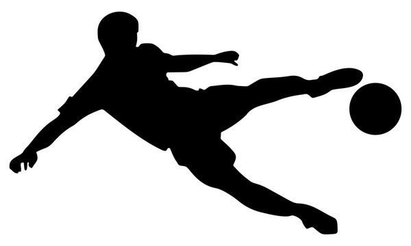 silhouette action kicking players float II