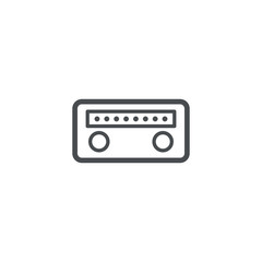 music player icon. sign design