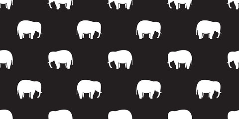 elephant seamless pattern vector isolated background wallpaper black