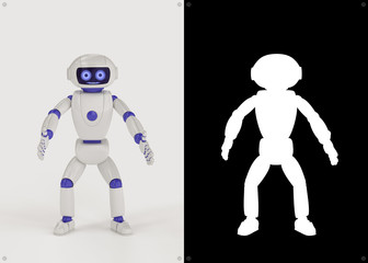 Humanoid robot holding an imaginary object