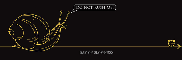Banner to the World Day of Slowness