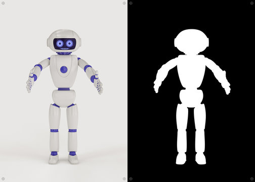 Humanoid robot holding an imaginary object