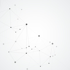 Abstract molecules connect design. Atoms technology structure with connect elements