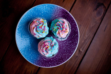 cupcakes on a plate