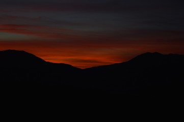 Tramonto sopra a Camerino (villa d'Aria)