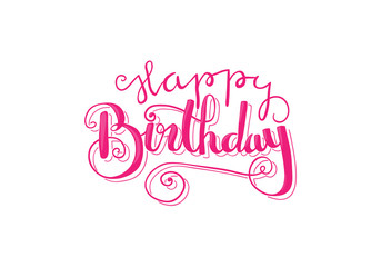 Happy Birthday lettering vector