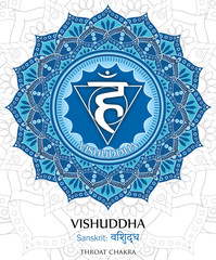 Vector of Vishudda chakra