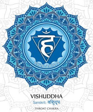 Vector of Vishudda chakra