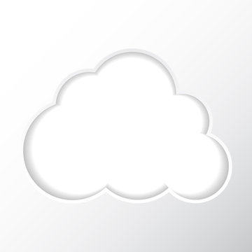 Frame on a white background in the form of a cloud for your photos.Vector illustration.The layout for your text.
