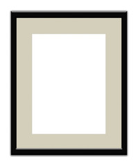 Vertical back square frame with margin to put a photograph on white