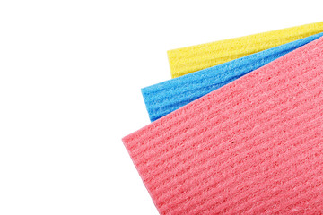 Fototapeta premium colored washcloths isolated
