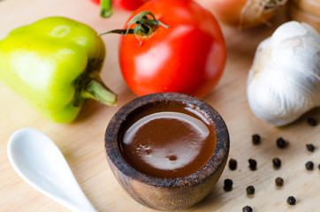 Ingredients ready for italian pasta sauce