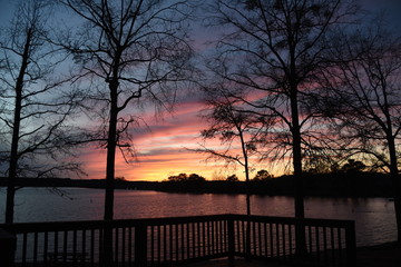 Sunset on Lake Oconee in Georgia